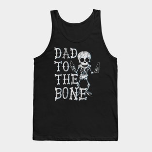 Dad To The Bone Skeleton Fathers Day Halloween Tank Top